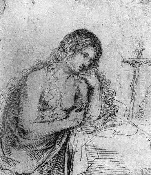The Penitent Magdalene Oil Painting by Giovanni Francesco Barbieri