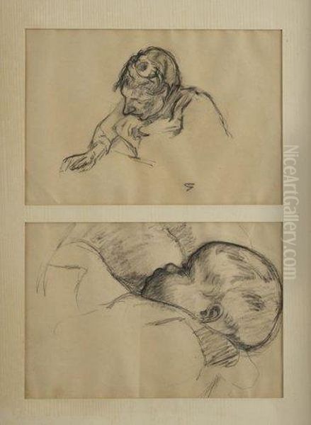 Etude De Tete De Femme Oil Painting by Armand Guillaumin