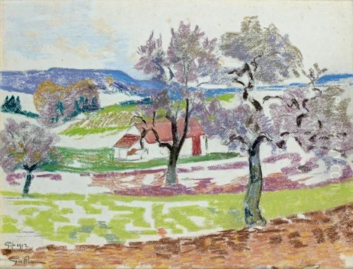 Maison Dans Un Paysage Oil Painting by Armand Guillaumin