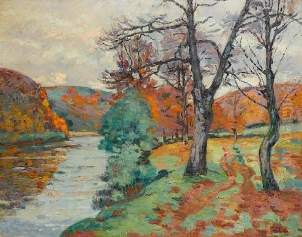 La Roche De L'echo, Creuse Oil Painting by Armand Guillaumin