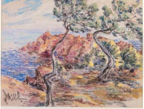 Les Roches Rouges D'agay Oil Painting by Armand Guillaumin