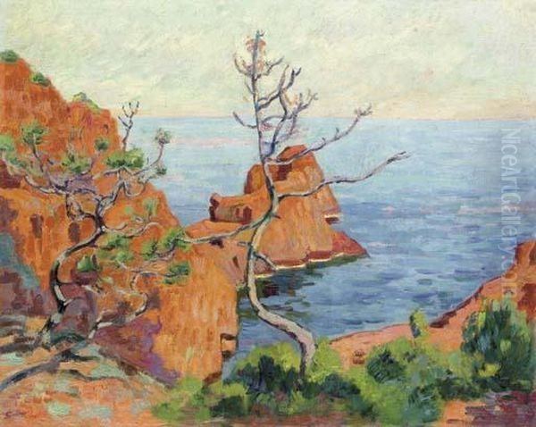 Rochers Au Trayas Oil Painting by Armand Guillaumin