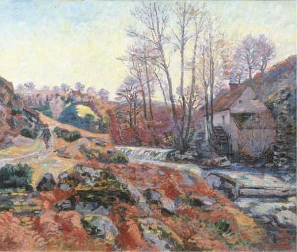 La Moulin Bouchardon A Crozant Oil Painting by Armand Guillaumin