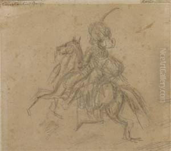 Hussard Oil Painting by Constantin Guys