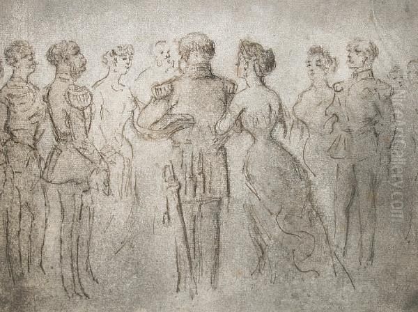 Presentation Au Bal Oil Painting by Constantin Guys