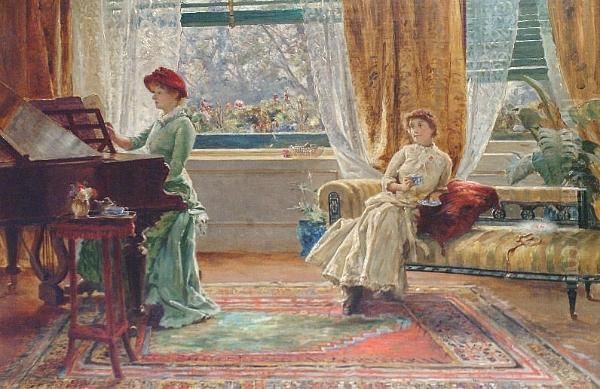 The Afternoon Recital Oil Painting by Arthur Trevor Haddon