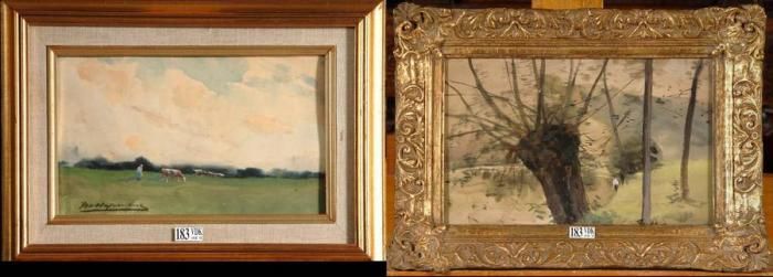 Vachere Et Son Troupeau Au Pre Oil Painting by Maurice Hagemans