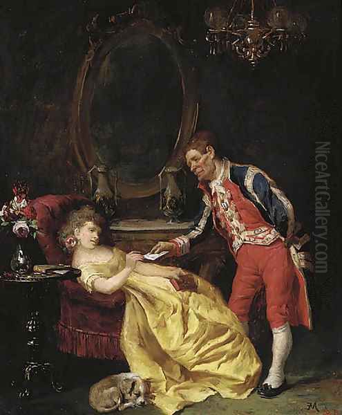 The letter Oil Painting by Jean-Louis-Ernest Meissonier