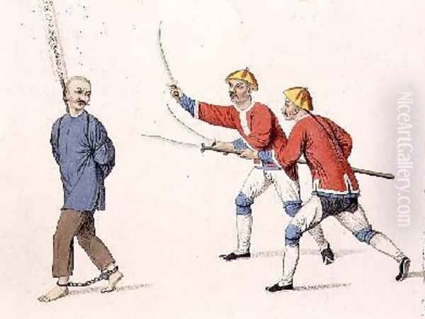 A Malefactor Conducted to Execution Oil Painting by Major George Henry Mason