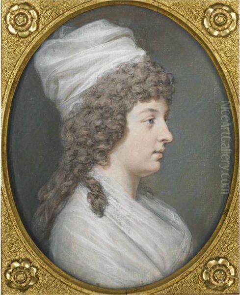 Portrait Of Charlotte, Duchess 
Of Albany, Daughter Of Prince Charles Eward Stuart (1755-1789) Oil Painting by Hugh Douglas Hamilton