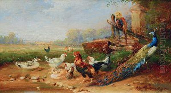 Gemeines Und Edles Federvieh Oil Painting by Max I Hanger