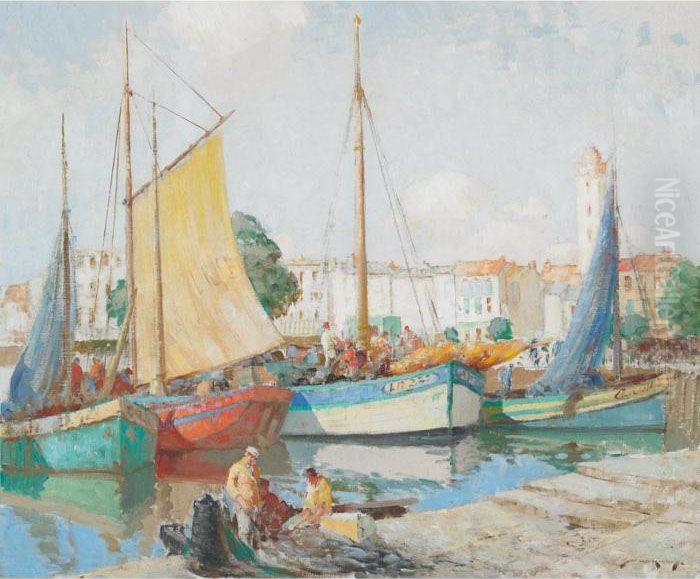 Tramps At La Rochelle Oil Painting by William Lee Hankey