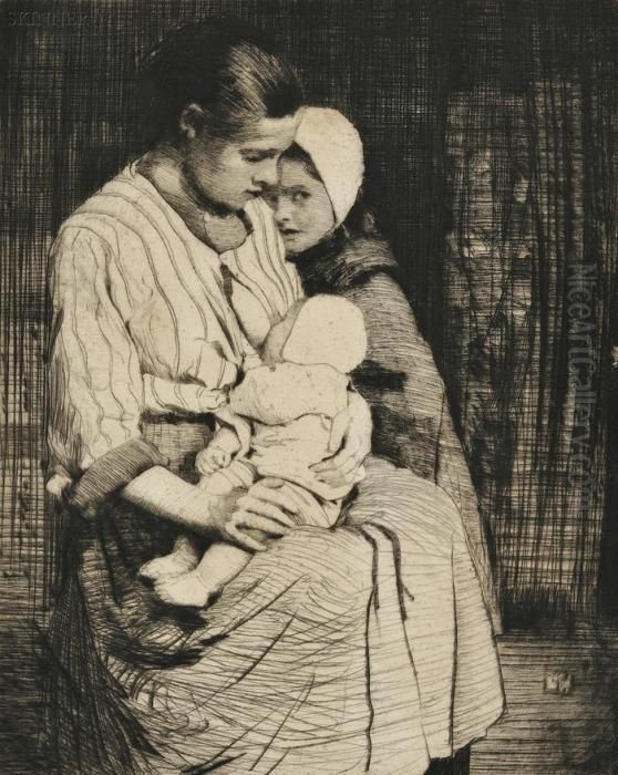 Maternite Oil Painting by William Lee Hankey