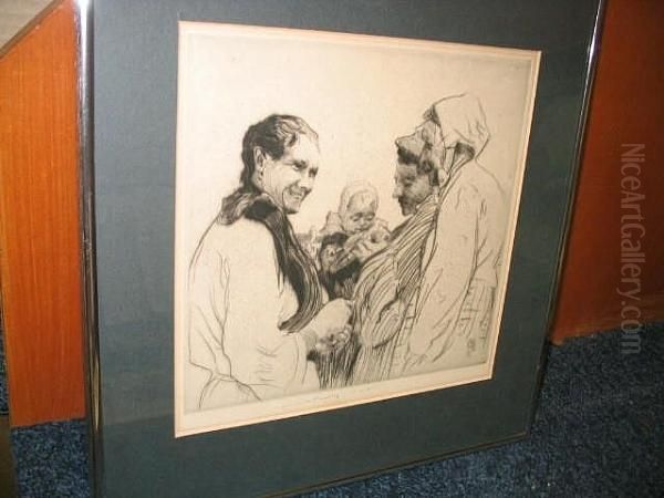 Admiring The Grandchild Oil Painting by William Lee Hankey