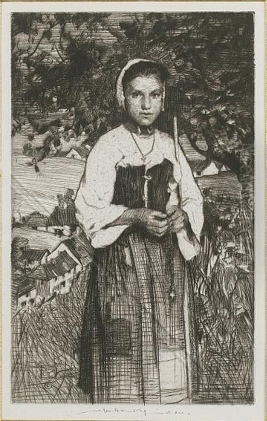 Marie Of The Fields (hardie 168) Oil Painting by William Lee Hankey