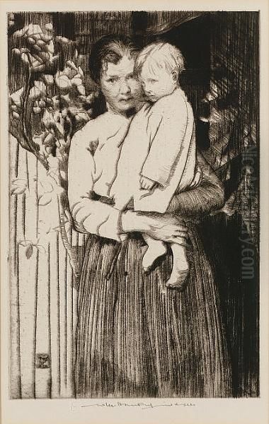 Lizette And Pierre (martin Hardie 153) Oil Painting by William Lee Hankey