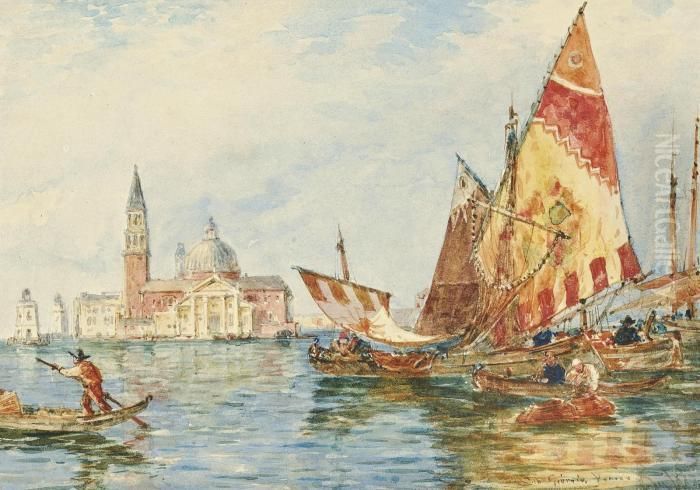 San Giorgio Maggiore, Venice Oil Painting by Thomas Bush Hardy