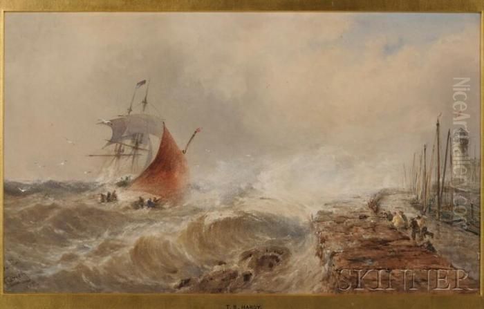 In Peril Oil Painting by Thomas Bush Hardy