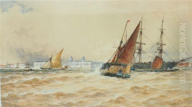 Greenwich Oil Painting by Thomas Bush Hardy