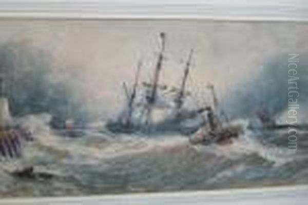 The Harbour
Mouth Oil Painting by Thomas Bush Hardy