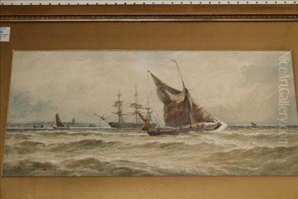 Off Gravesend Oil Painting by Thomas Bush Hardy
