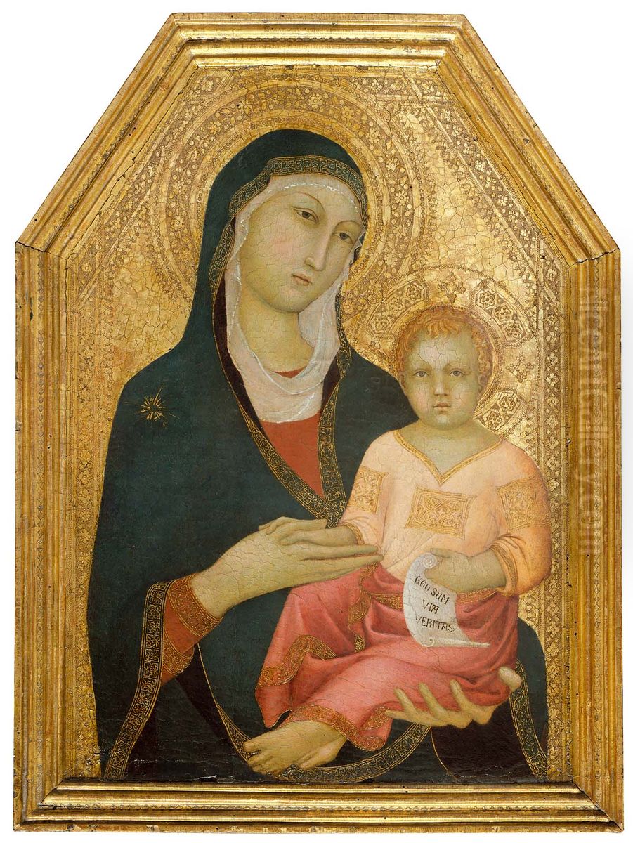 Virgin and Child Oil Painting by Lippo Memmi