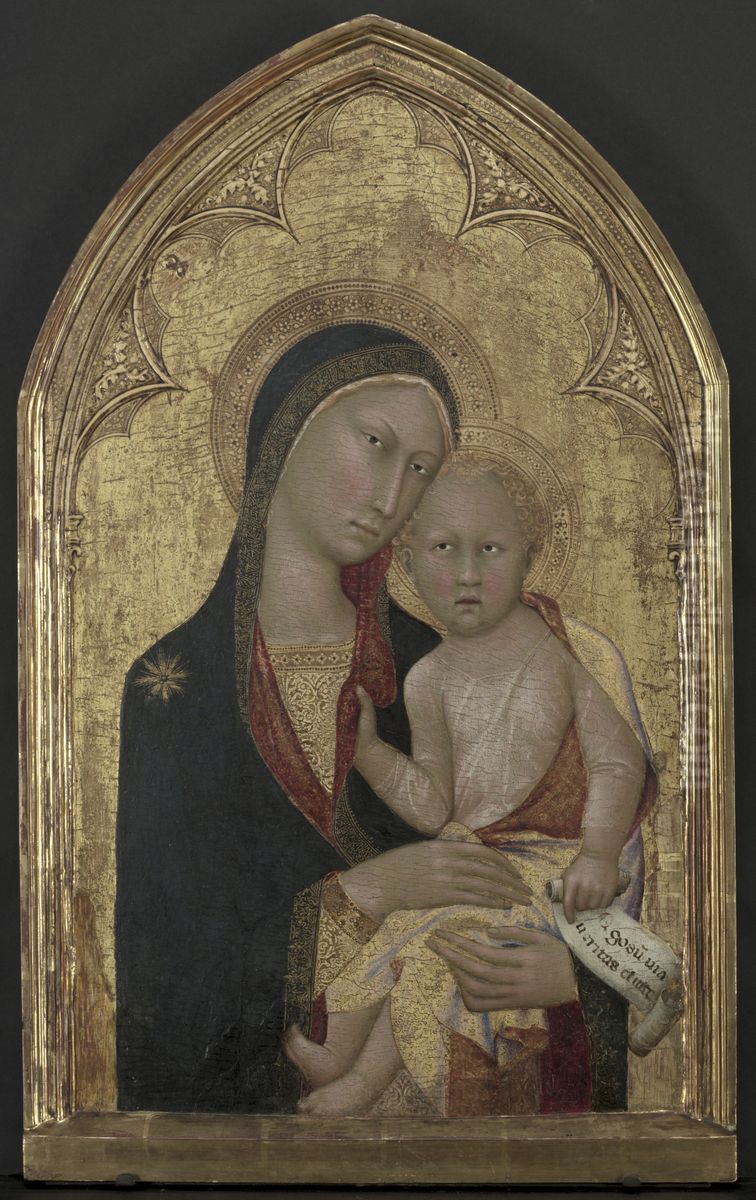 Madonna and Child Oil Painting by Lippo Memmi