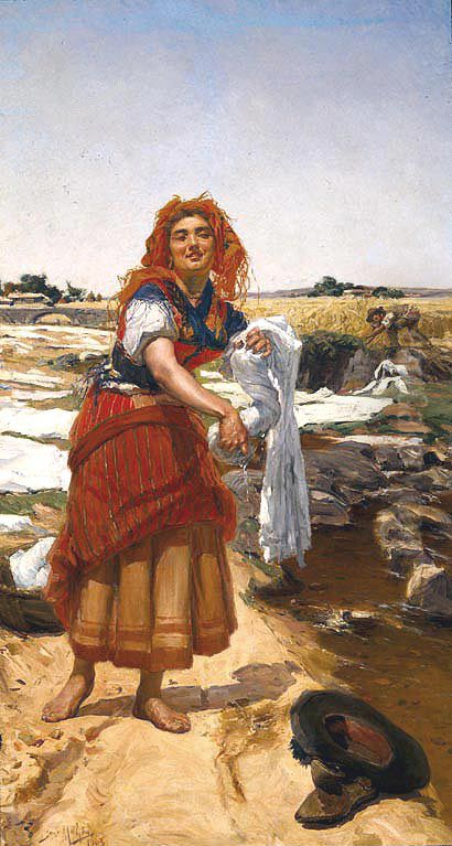 Clara Oil Painting by Jose Malhoa