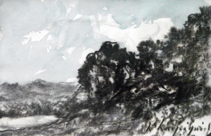 Paysage Oil Painting by Henri-Joseph Harpignies