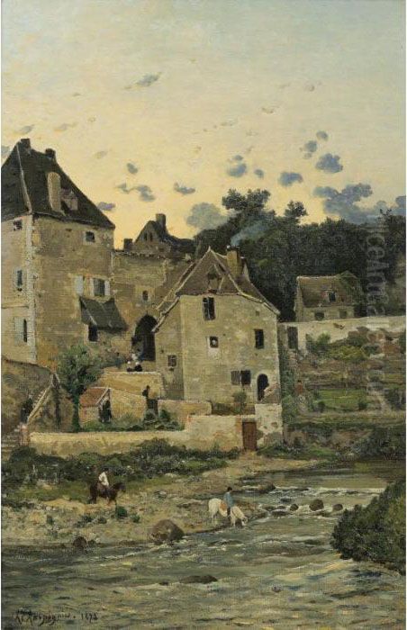 Les Bords De L'aumance A 
Herisson [ ; By The Aumance River, Herisson ; Oil On Canvas ; Signed And
 Dated 1872. Authenticated By Mrs Hellebranth.] Oil Painting by Henri-Joseph Harpignies