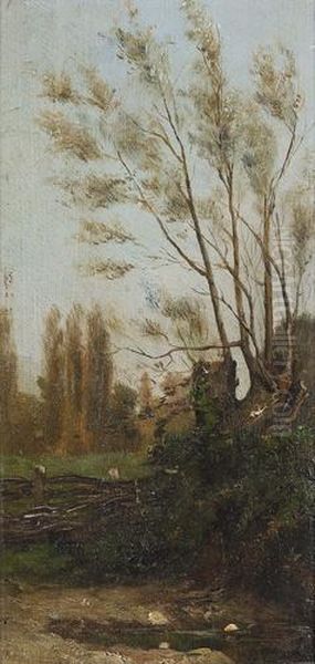 Umkreis
Landschaft Mit Baumen. Oil Painting by Henri-Joseph Harpignies