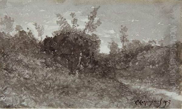 Chemin De Campagne Oil Painting by Henri-Joseph Harpignies