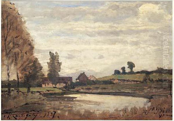 Saint-prive, Yonne Oil Painting by Henri-Joseph Harpignies