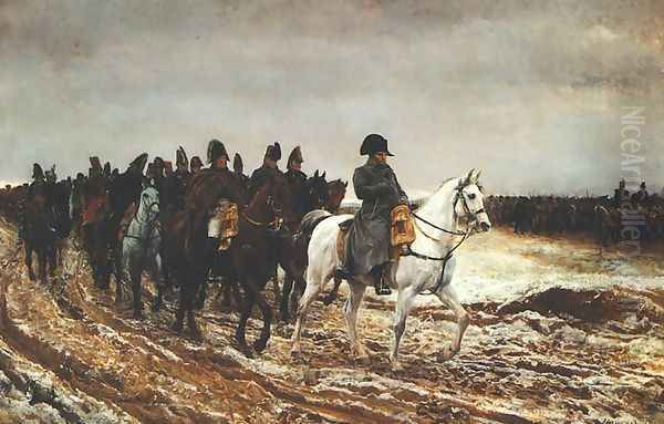 Campaign in France, 1814 Oil Painting by Jean-Louis-Ernest Meissonier