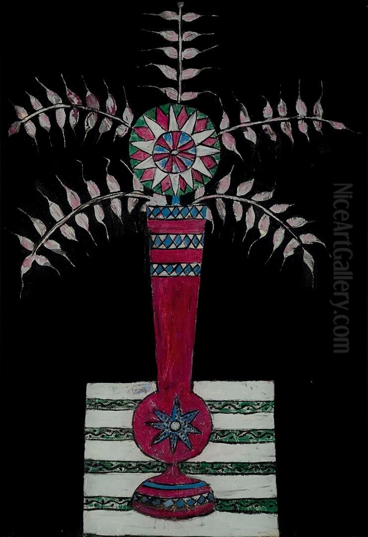 Vase Of Flowers Oil Painting by Marsden Hartley
