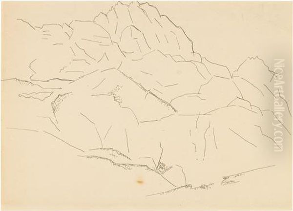 Alpspitze. Oil Painting by Marsden Hartley