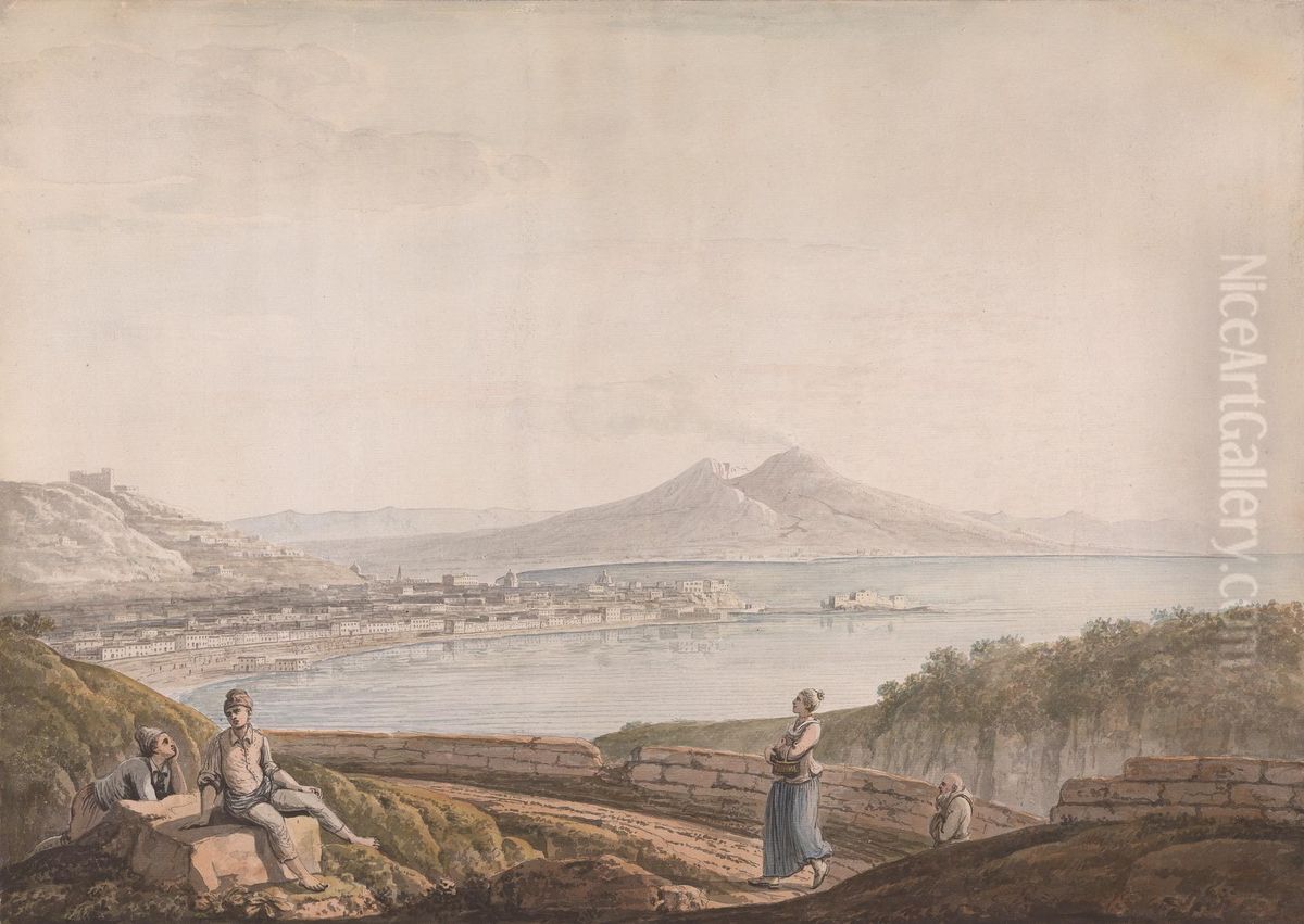 Naples from Posillipo Oil Painting by Jacob More