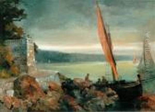 Abbazia Oil Painting by Gyula Hary