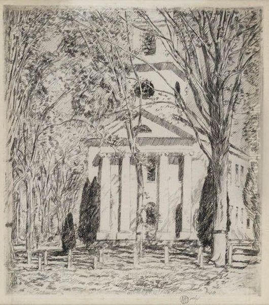 The Church At Old Lyme Oil Painting by Childe Hassam