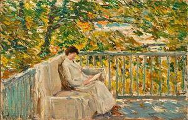 The Balcony Oil Painting by Childe Hassam