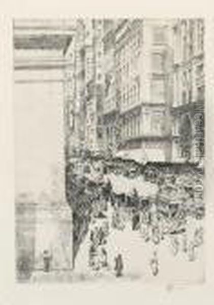 Fifth Avenue Oil Painting by Childe Hassam