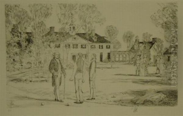 Bowling On The Green Oil Painting by Childe Hassam