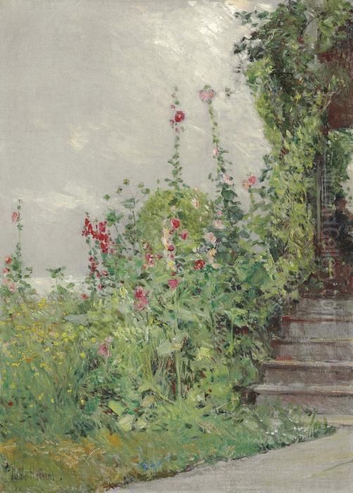 Celia Thaxter's Garden, Appledore, Isles Of Shoals Oil Painting by Childe Hassam
