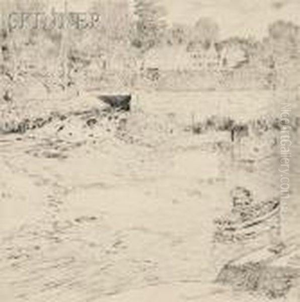 Old Lace Oil Painting by Childe Hassam