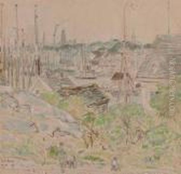 Harbor Of A Thousand Masts, Gloucester, Massachusetts Oil Painting by Childe Hassam