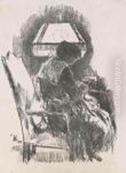 Mr.hassam Knitting Oil Painting by Childe Hassam