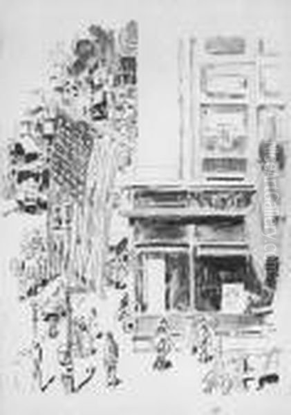 Lafayette Street Oil Painting by Childe Hassam