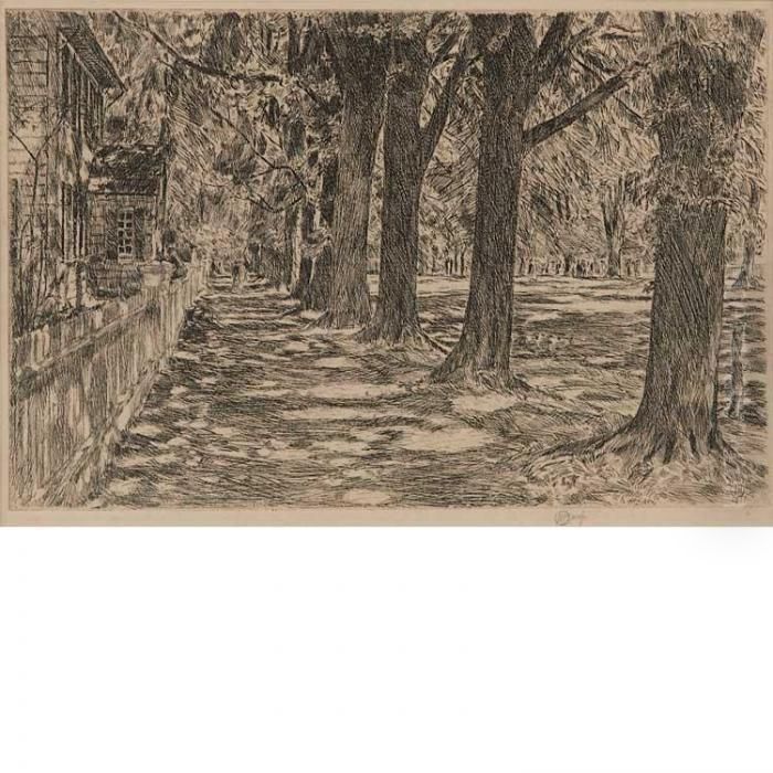 Easthampton Oil Painting by Childe Hassam