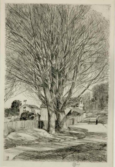 Maples In Early Spring Oil Painting by Childe Hassam