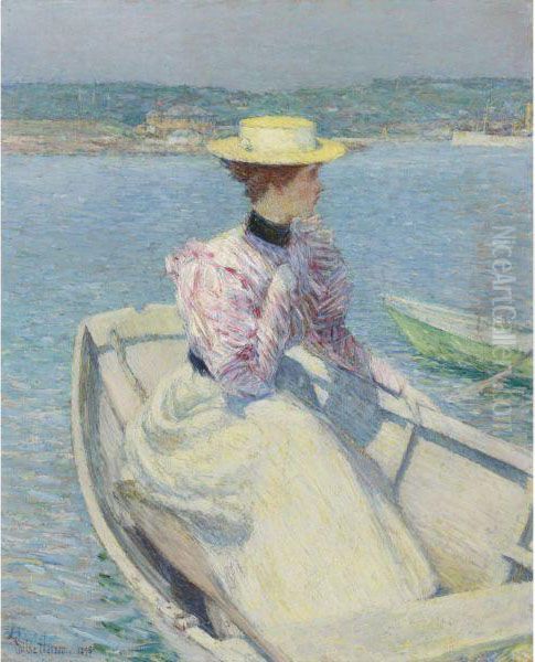 The White Dory, Gloucester Oil Painting by Childe Hassam